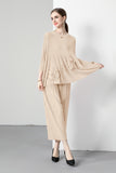 Hot Trade Sanzhai Design Sense Two-piece Suit Women's 2025 Spring and Summer New Age Reduction Loose Folds Mom Suit