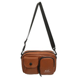 HULIANFU 2025 Casual messenger bag fashion outdoor sports Korean version small square bag simple design sense backpack Japanese ins shoulder bag