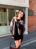 2025 Thirteen Lines popular Autumn and Winter New Temperament ins Medium and Long Knitted Sweater Versatile Top Women 25185