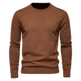 HULIANFU 2025 10-Color autumn and winter New Popular trade thickened sweater men's, crew neck slim-fitting men's sweater men's knitted sweater top