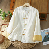 popular spring and summer new retro new Chinese style literary and artistic large size loose cotton and linen button cardigan jacket sunscreen clothing