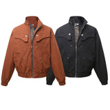 K42 n Vintage  Spring Neutral Street Python Metal Buckle Premium Men's Loose Jacket