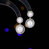 2025 retro simple and elegant temperament earrings women's s925 silver needle niche design high-end new pearl earrings