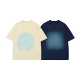 1245 n gender-neutral summer street tide fun cartoon simple design loose men's crew neck short-sleeved T-shirt