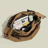 HULIANFU 2025 Japanese tote bag women's large-capacity canvas bag retro commuter handbag shoulder messenger bag popular
