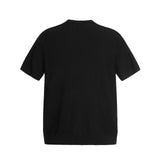 MFY223 n street niche deconstruction old money style high-end sense solid color design men's loose knitted sweater T-shirt