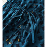 2025 Heavy silk dress  summer new women's clothing rhombus printing medium and long, mulberry silk shirt skirt