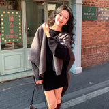 2025 Thirteen Lines popular Autumn and Winter New Temperament ins Medium and Long Knitted Sweater Versatile Top Women 25185