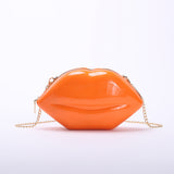 HULIANFU 2025 bags New women's bags Lip bags Soft shell PVC pressure shell Lip bags  women's chain Crossbody bags