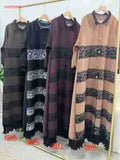 2025 pleated clothes plus size dress spring high-end clothing wholesale Popular trade middle east muslim robe women's dress