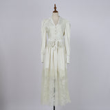 Commuter light and familiar style suit skirt  new Korean wear lace splicing gentle and sweet Hong Kong style two-piece set