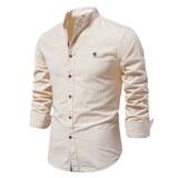 HULIANFU 2025 Spring and summer new trendy business shirt men's cotton and linen casual Japanese fashion solid color long-sleeved shirt men's beauty size