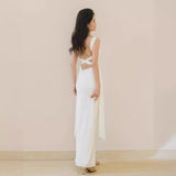 2025 Satin light wedding dress, bridal wedding dress, morning gown,  niche high-end suspender, backless dress, long one piece is sent on behalf of others.