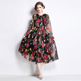 popular chiffon print dress