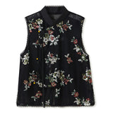 National Style Embroidered High-end Vest Summer  New Chinese Light Luxury Lace Design Vest Women N3063