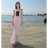 2025 Yu Shuxin same sexy Spice Girl style niche lace tube top dress atmosphere slim dress birthday dress