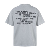 5520 n Street Summer Waffle Premium Letter Printing Design Men's Loose Zipper Short Sleeve T-Shirt