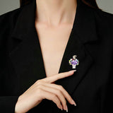 2025 Design Sense High-end Clothing Wholesale Cardigan Fixed Clothes Pin Suit Accessories Enamel Color Oil Drop Flower Basket Brooch