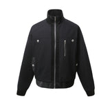 K40 n Vintage  Spring Neutral Street Python Pattern Splicing Premium Men's Loose Jacket