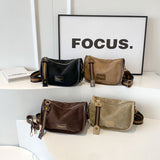 HULIANFU 2025 Autumn and winter fashion matte bag women's new popular autumn and winter retro texture dumpling bag niche casual shoulder bag