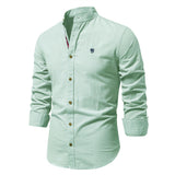 HULIANFU 2025 Spring and summer new trendy business shirt men's cotton and linen casual Japanese fashion solid color long-sleeved shirt men's beauty size