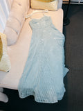 2025 niche design three-dimensional flower lace suspender dress temperament high-end celebrity vacation dress summer