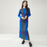 2025 2025 women's clothing spring suit temperament casual versatile plaid long-sleeved top split skirt  two-piece set