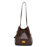 HULIANFU 2025 retro fashion bucket bag women's popular new high-end underarm bag trendy niche shoulder messenger bag