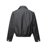 K43 n Vintage  Spring Neutral Street Python Metal Buckle Premium Men's Loose Jacket