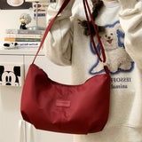 HULIANFU 2025 popular niche high-end pleated bag women's bag casual shoulder bag messenger bag fashionable street simple solid color bag