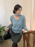 2025 Thirteen Lines popular Winter New V-Neck Wool Elegant Neck Knitted Sweater Versatile Sweater Women 25203