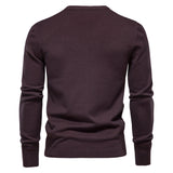 HULIANFU 2025 10-Color autumn and winter New Popular trade thickened sweater men's, crew neck slim-fitting men's sweater men's knitted sweater top