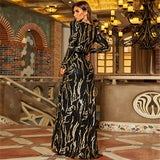 2025 high-end long-sleeved temperament V-neck sexy long sequined banquet evening dress bridesmaid dress women