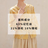 Women's spring coat, fringed jacquard design slightly transparent thin, new Chinese shirt cardigan high sense C0135