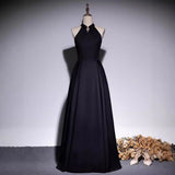 2025 Black evening dress female  new  high sense adult piano performance cello solo performance graduation