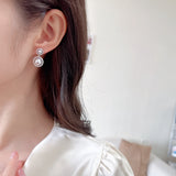 2025 retro simple and elegant temperament earrings women's s925 silver needle niche design high-end new pearl earrings