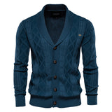 HULIANFU 2025 popular autumn and winter sweater men's new casual knitted sweater, men's jacket fashionable casual splicing men's sweater