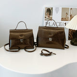2025 popular new niche design women's bag fashionable texture women's handbag high-end backpack simple casual bag