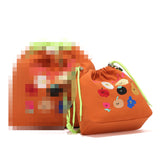 HULIANFU 2025 Spring New Picnic Friends Club Bucket Bag Women's Japanese Outdoor Leisure Embroidery Fruit Shoulder Crossbody Bag