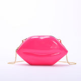 HULIANFU 2025 bags New women's bags Lip bags Soft shell PVC pressure shell Lip bags  women's chain Crossbody bags