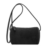 HULIANFU 2025 This year, Boston bags are popular, autumn and winter retro popular new niche design messenger bags, women's matte cylinder bags.