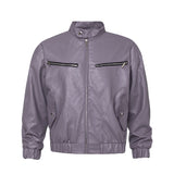27004-popular Autumn and winter n street high-end sense retro street trendy zipper decorative design leather jacket