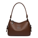 2025 hot-selling temperament women's shoulder bag fashionable and versatile commuter underarm bag simple texture bag wholesale