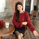 2025 Thirteen Lines popular Autumn New Pearl Temperament Elegant Australian Wool Knitted Sweater Versatile Sweater 25195