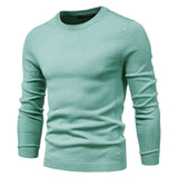 HULIANFU 2025 10-Color autumn and winter New Popular trade thickened sweater men's, crew neck slim-fitting men's sweater men's knitted sweater top
