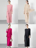 Hot Trade Sanzhai Design Sense Two-piece Suit Women's 2025 Spring and Summer New Age Reduction Loose Folds Mom Suit