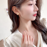 2025 Design sense sweet and fresh temperament earrings spring and summer new niche design high sense front and rear two butterfly stud earrings