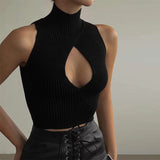HULIANFU 2025 sexy babes with slim neck, open navel backless short striped straps, outer wear and inner sling vest female summer
