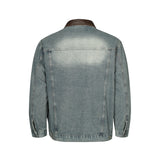 A605 n popular autumn and winter street men's retro washed and old multi-pocket lapel denim jacket