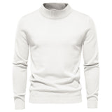 HULIANFU 2025 Autumn and winter New Popular trade thickened warm sweater men's, medium collar slim men's sweater men's multi-color knitted sweater